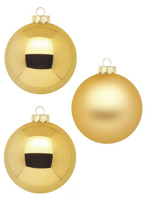 Weihnachtskugeln in Gold